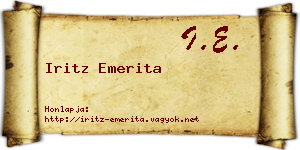 Iritz Emerita névjegykártya